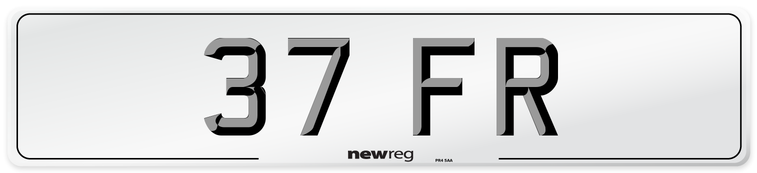 37 FR Number Plate from New Reg